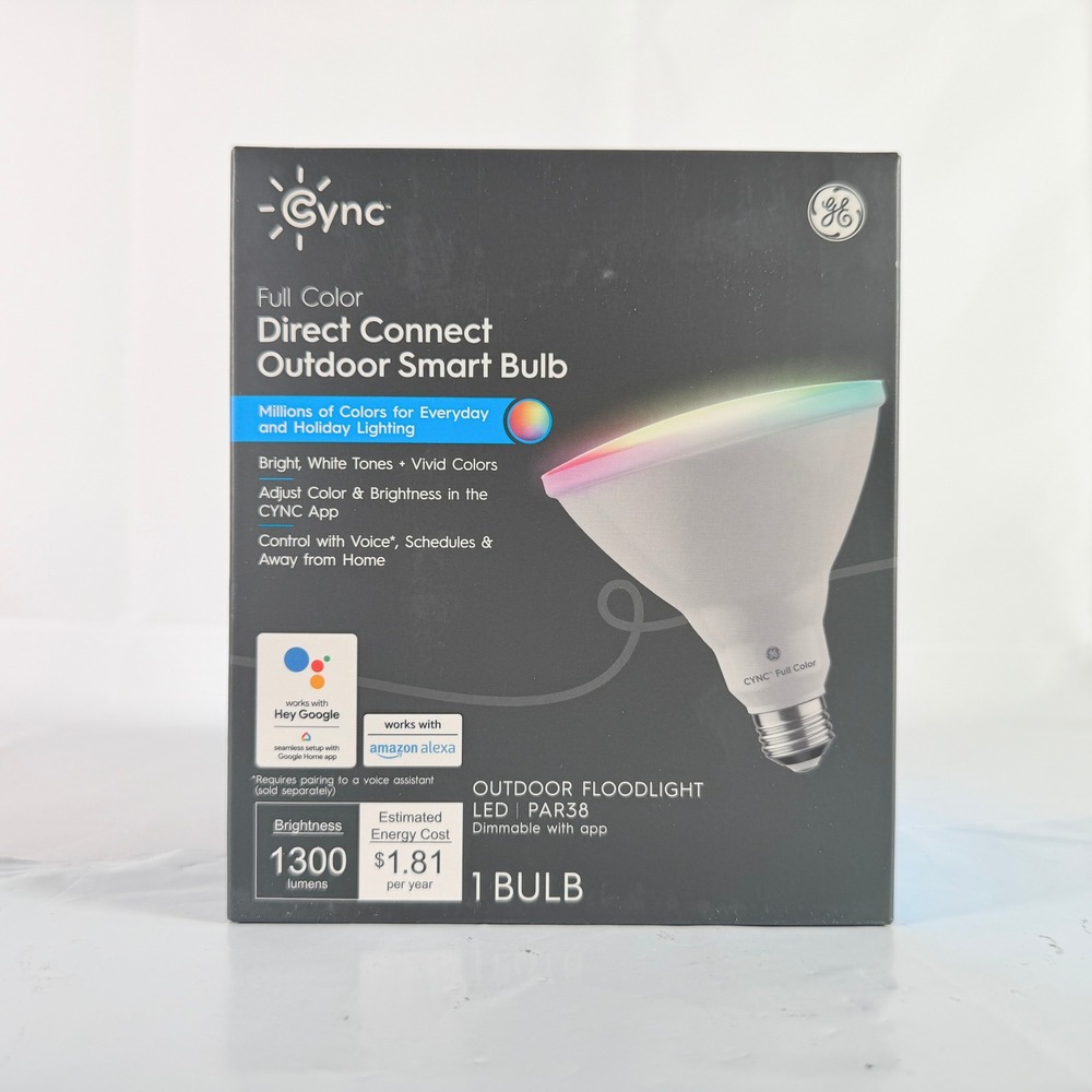 GE Cync Full Color Direct Connect Outdoor Smart Bulb PAR38 LED Floodlight